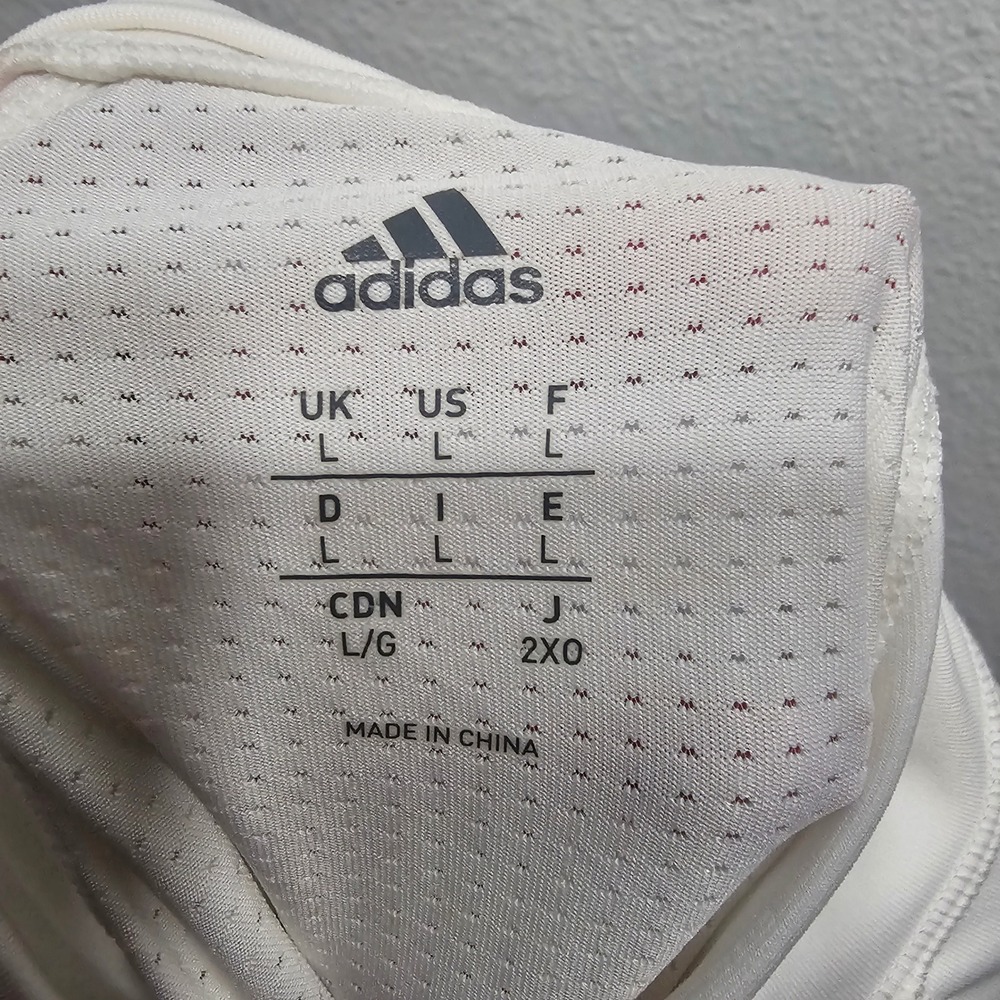 Adidas Kids White Aeroready Padded Football Compression Shirt Size Large L - Picture 8 of 8